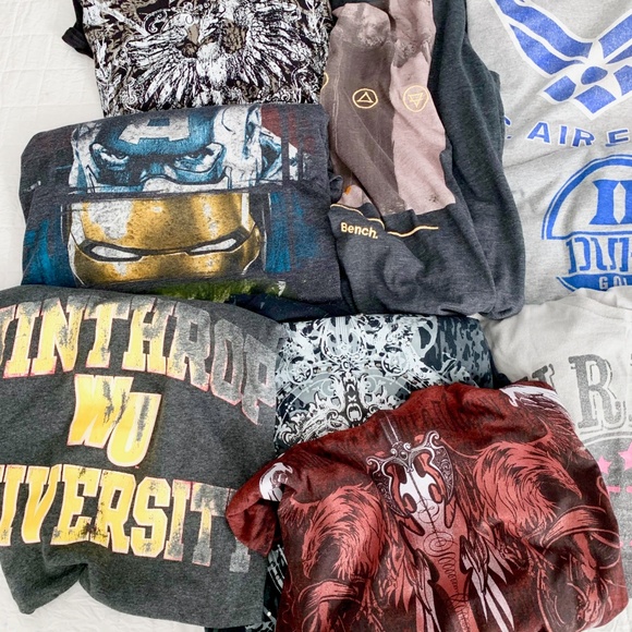 3 Vintage Tee Bundle graphic band college - Picture 5 of 7